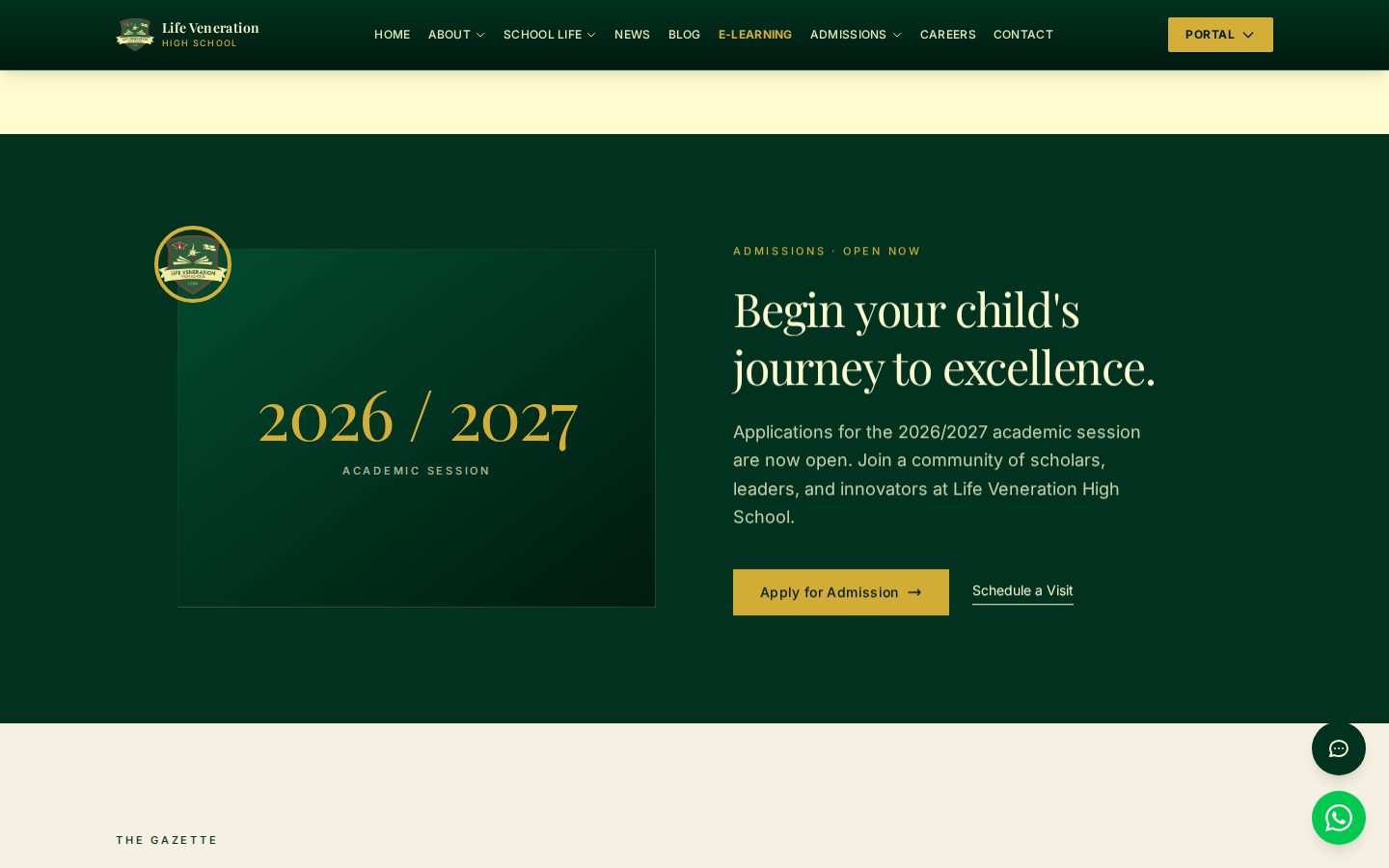 Life Veneration High School screen